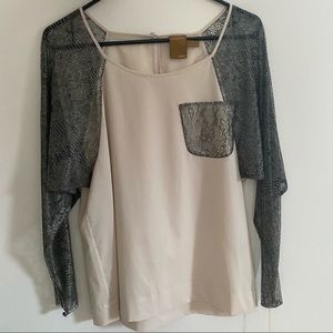 Lace sleeve blouse NWT